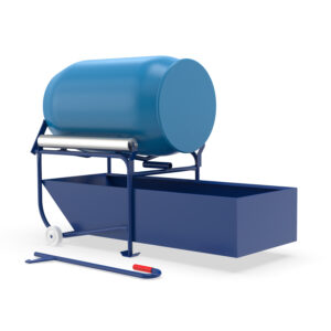 Drum Tipper for 220 L Plastic Drums with Lever Bar and Steel Tray