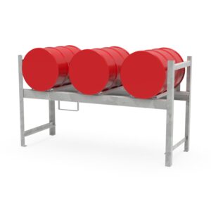 Drum stacking rack for 3 x 60 L drums