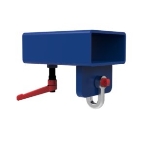 Forklift Pocket with Shackle for Fork Tines, Painted, without Swivel Load Hook