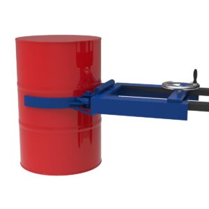 Drum grabber for single 205 L drum handling, forklift attachment