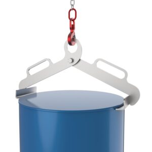 Stainless steel drum clamp for closed 205-liter drums