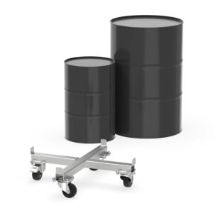 Stainless steel drum dolly (V2A) for 200-liter drums
