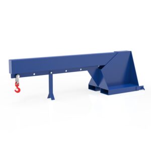 Crane arm for forklift, fixed, load capacity 2000 kg, reach 2000 mm, coated
