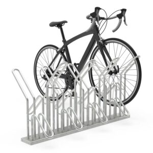Bicycle parking rack P 576, high/low arrangement, double-sided parking, 8 parking spaces