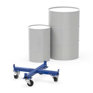 Drum dolly made of steel, coated, for 200-liter drums