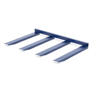 Long goods beam for forklift attachment, load capacity 1500 kg, painted RAL 5002